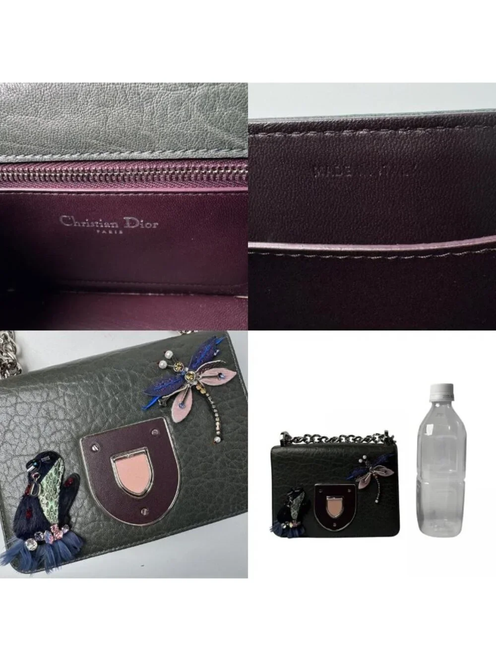 Dior Diorama Club Emblem Chain Shoulder Bag Dragonfly